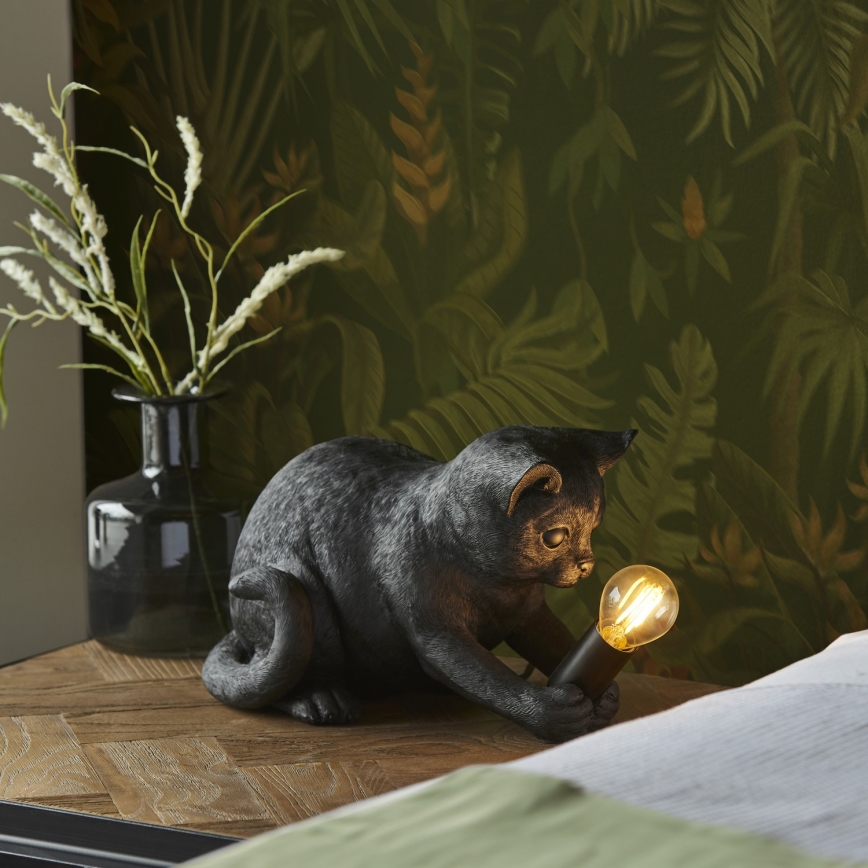 Endon 107390 - Lámpara de mesa KITTEN 1xE14/7W/230V negro