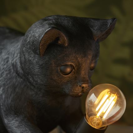 Endon 107390 - Lámpara de mesa KITTEN 1xE14/7W/230V negro