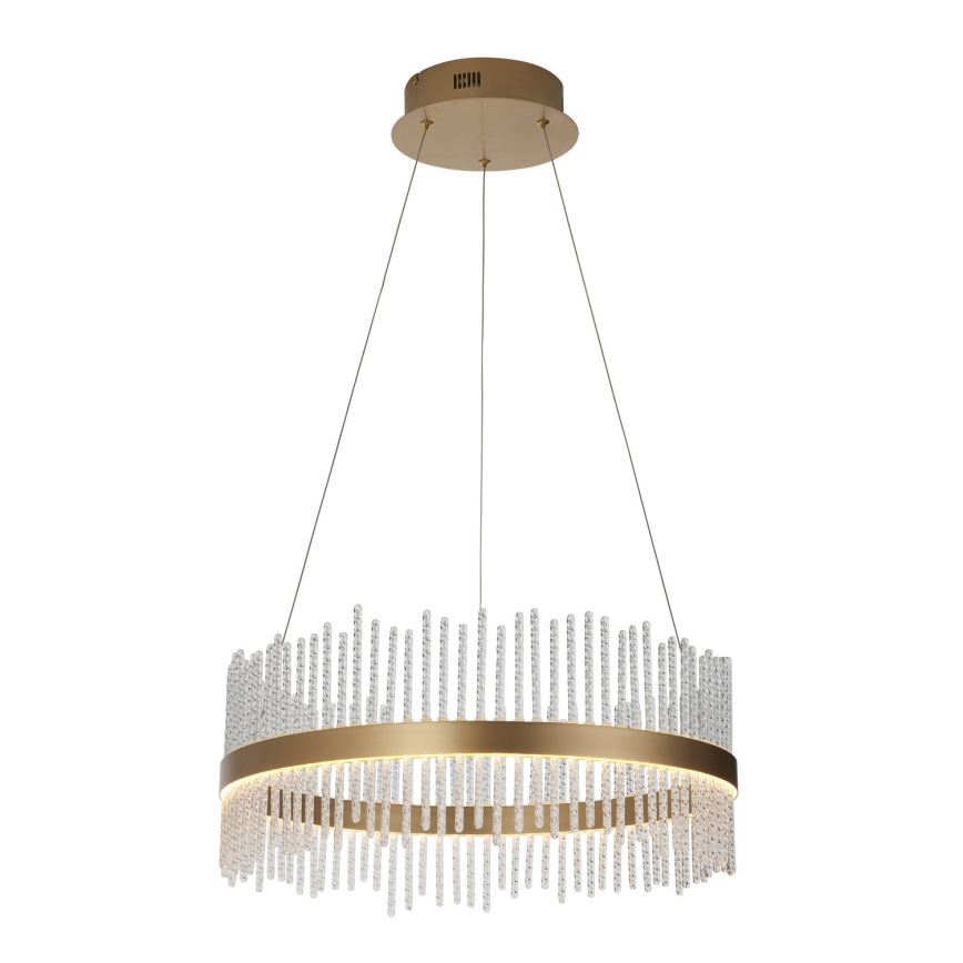 Endon 107671 - Lámpara de araña LED regulable ADRIEL LED/41W/230V 3000K diá. 51 cm dorado/transparente