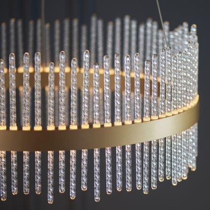 Endon 107671 - Lámpara de araña LED regulable ADRIEL LED/41W/230V 3000K diá. 51 cm dorado/transparente