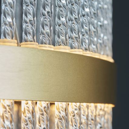 Endon 107671 - Lámpara de araña LED regulable ADRIEL LED/41W/230V 3000K diá. 51 cm dorado/transparente