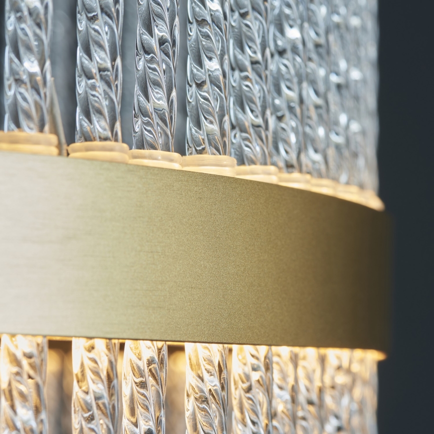 Endon 107671 - Lámpara de araña LED regulable ADRIEL LED/41W/230V 3000K diá. 51 cm dorado/transparente