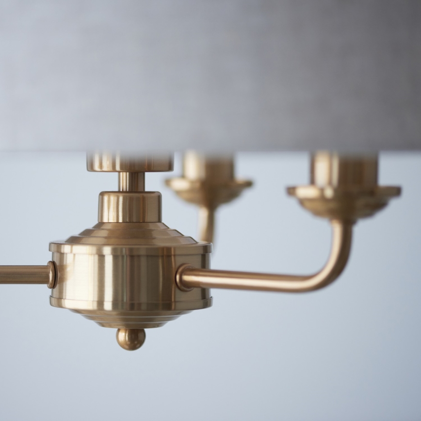 Endon 110723 - Lámpara colgante con cadena HIGHCLERE 3xE14/40W/230V beige/latón