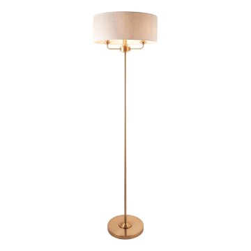 Endon 110724 - Lámpara de pie HIGHCLERE 1xE14/40W/230V beige/latón