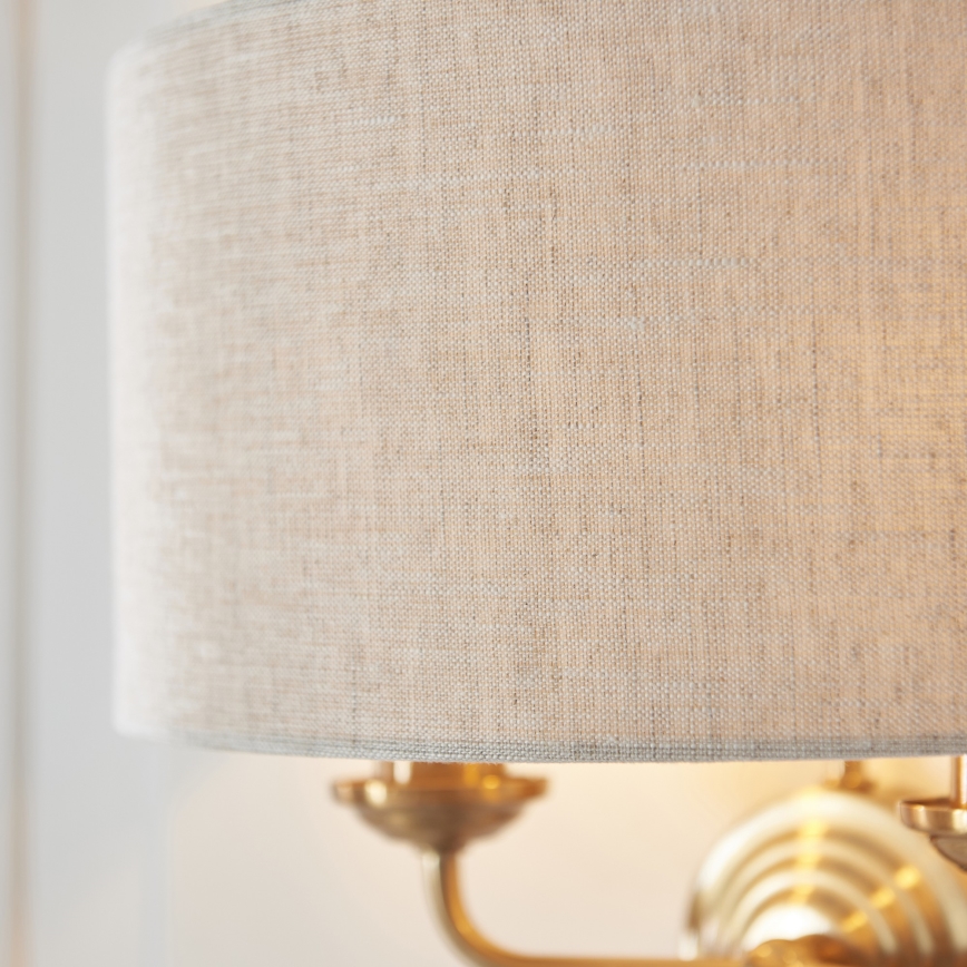 Endon 110726 - Aplique HIGHCLERE 2xE14/40W/230V beige/latón
