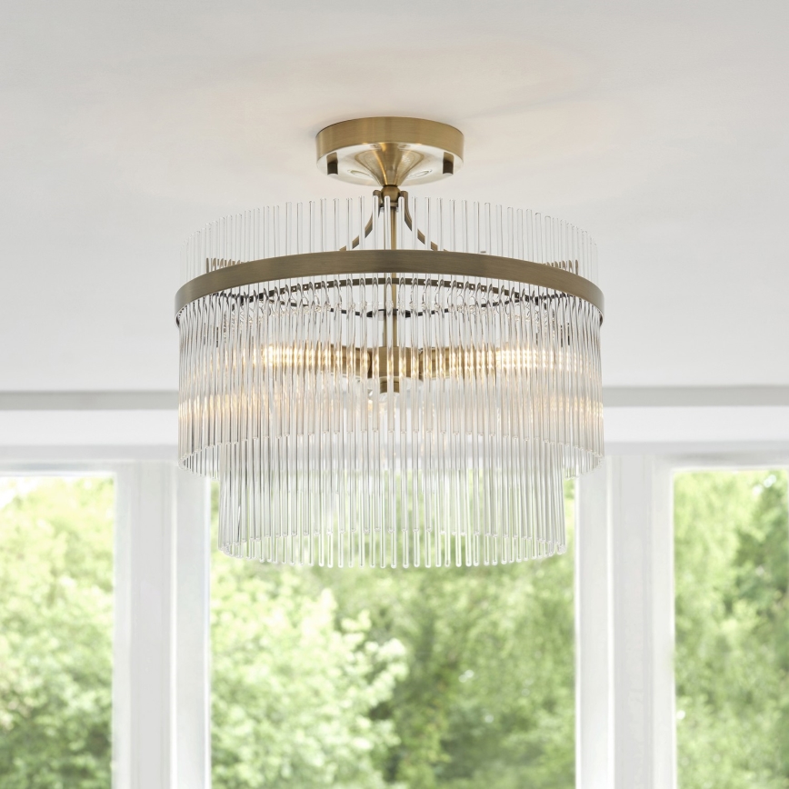 Endon 112575 - Lámpara de techo MARIETTA 3xE14/7W/230V latón/transparente