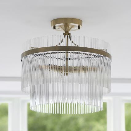 Endon 112575 - Lámpara de techo MARIETTA 3xE14/7W/230V latón/transparente