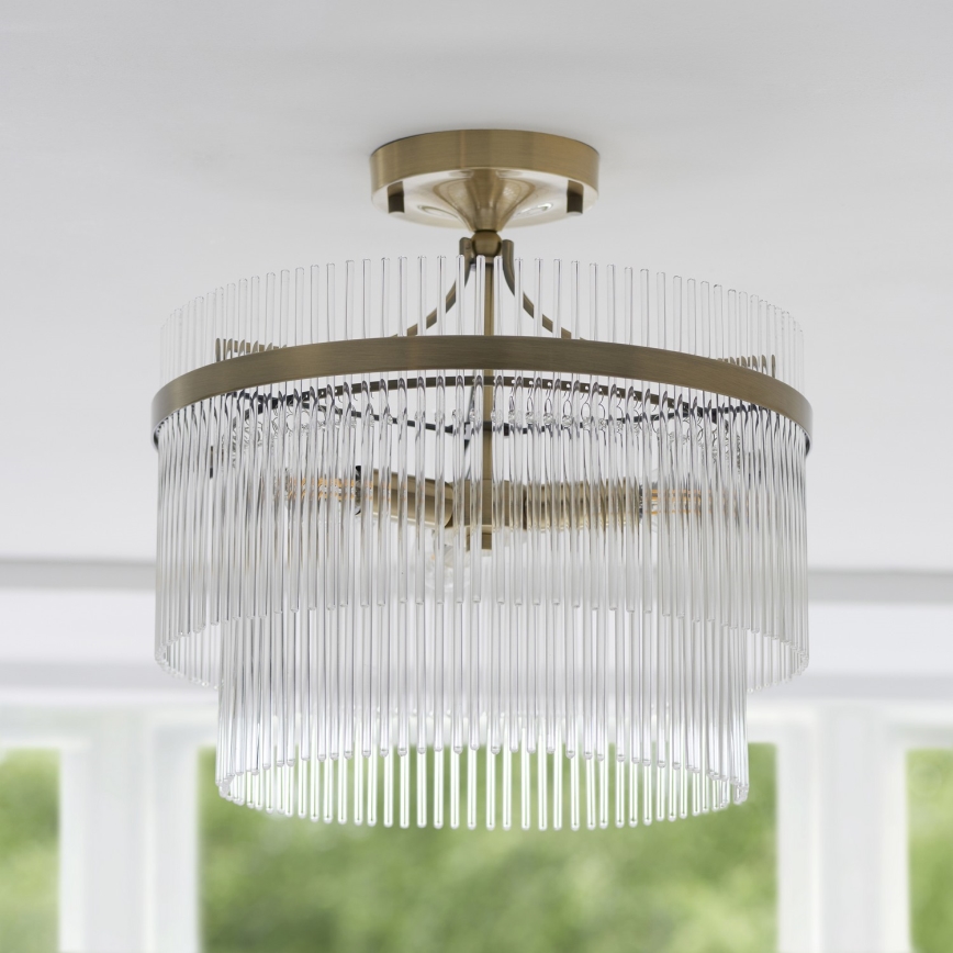 Endon 112575 - Lámpara de techo MARIETTA 3xE14/7W/230V latón/transparente