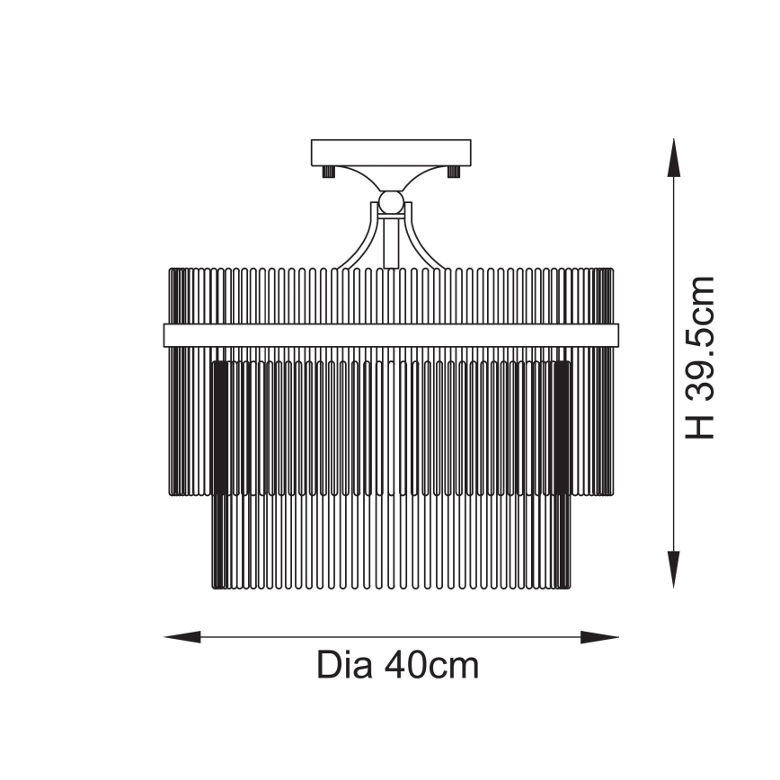 Endon 112575 - Lámpara de techo MARIETTA 3xE14/7W/230V latón/transparente