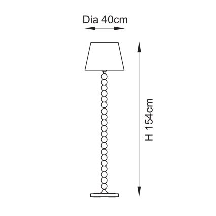 Endon 114658 - Lámpara de pie HIGGLEDY 1xE27/10W/230V azul