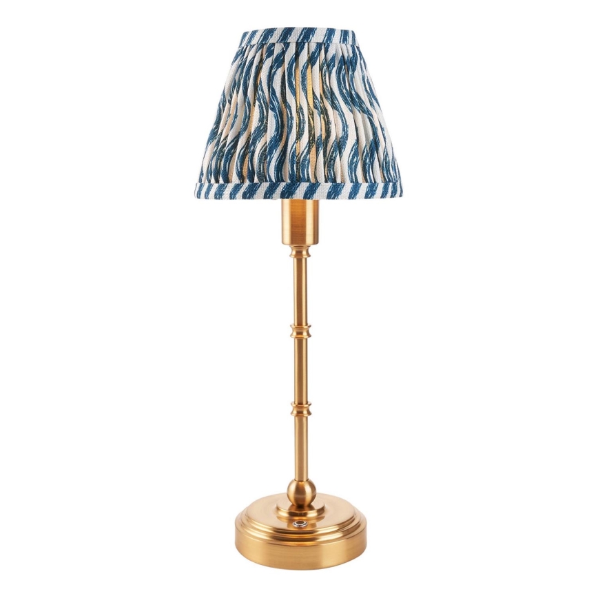 Endon 114796 - Lámpara de mesa LED recargable y regulable BURLEY LED/1,5W/5V latón/azul