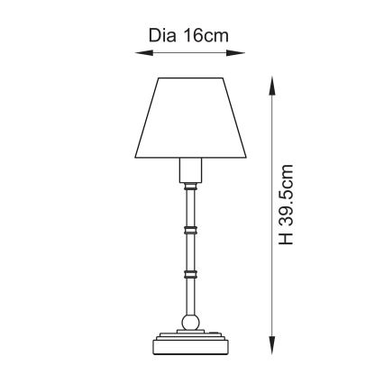 Endon 114796 - Lámpara de mesa LED recargable y regulable BURLEY LED/1,5W/5V latón/azul