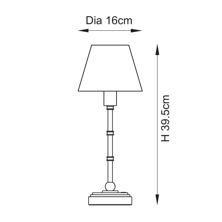 Endon 114796 - Lámpara de mesa LED recargable y regulable BURLEY LED/1,5W/5V latón/azul