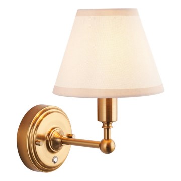 Endon 114830 - Aplique LED recargable y regulable BURLEY LED/1,5W/5V latón/crema
