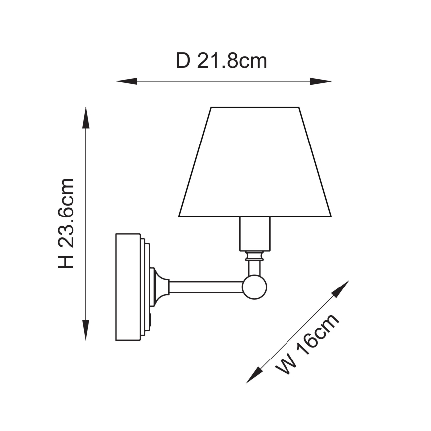 Endon 114830 - Aplique LED recargable y regulable BURLEY LED/1,5W/5V latón/crema