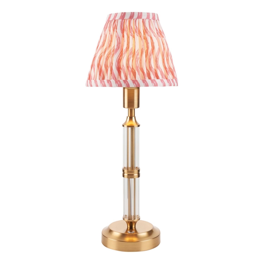 Endon 114842 - Lámpara de mesa LED recargable y regulable MORTON LED/1,5W/5V 3600 mAh latón/rosa