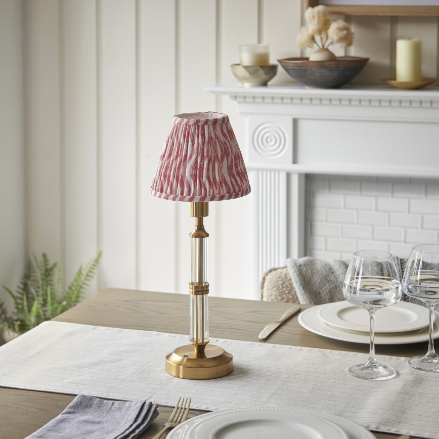 Endon 114842 - Lámpara de mesa LED recargable y regulable MORTON LED/1,5W/5V 3600 mAh latón/rosa