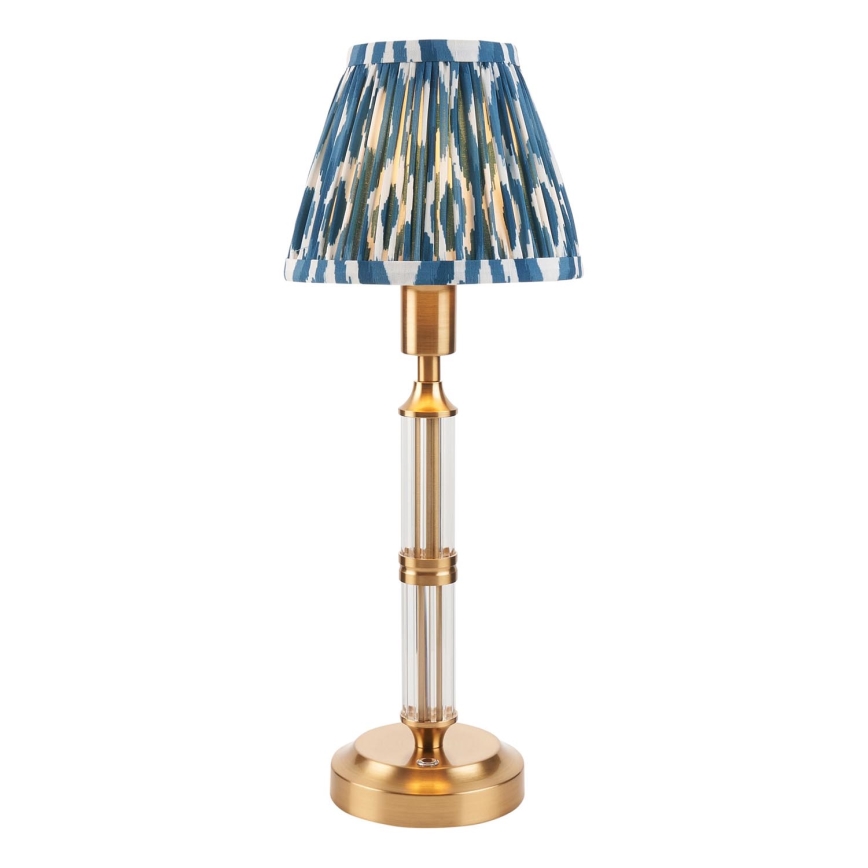 Endon 114846 - Lámpara de mesa LED recargable y regulable MORTON LED/1,5W/5V  latón/azul