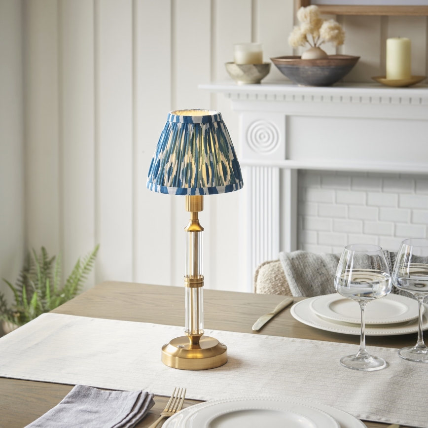 Endon 114846 - Lámpara de mesa LED recargable y regulable MORTON LED/1,5W/5V  latón/azul