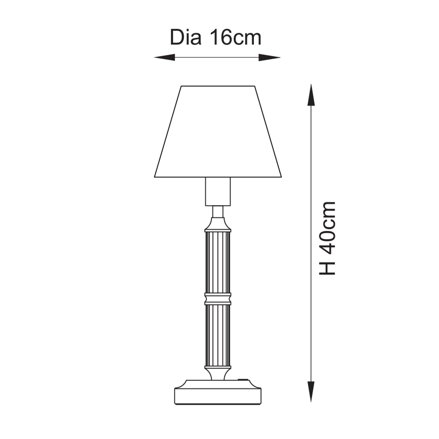 Endon 114846 - Lámpara de mesa LED recargable y regulable MORTON LED/1,5W/5V  latón/azul