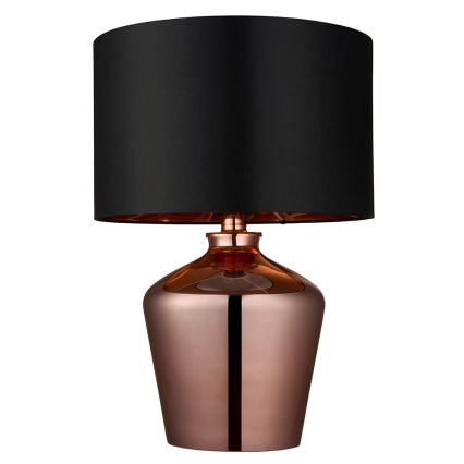 Endon 61149 - Lámpara de mesa WALDORF 1xE27/10W/230V cobre/negro