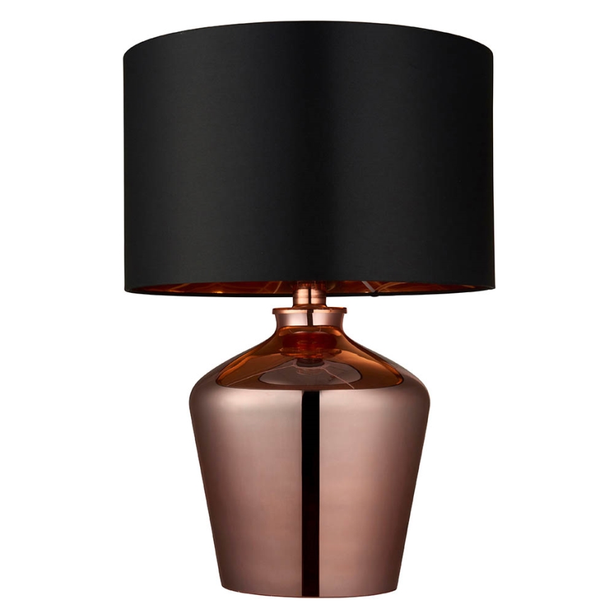 Endon 61149 - Lámpara de mesa WALDORF 1xE27/10W/230V cobre/negro