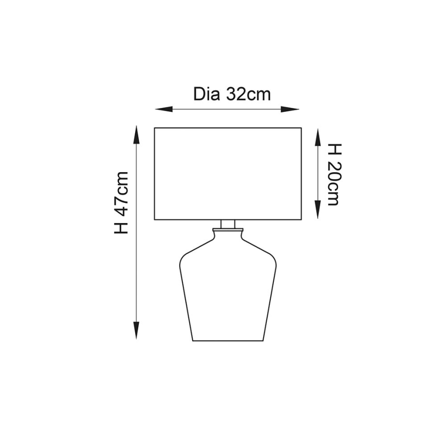 Endon 61198 - Lámpara de mesa WALDORF 1xE27/10W/230V cromo brillante/blanco