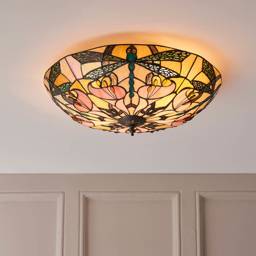 Endon 63922 - Plafón ASHTON 2xE27/60W/230V diá. 45 cm