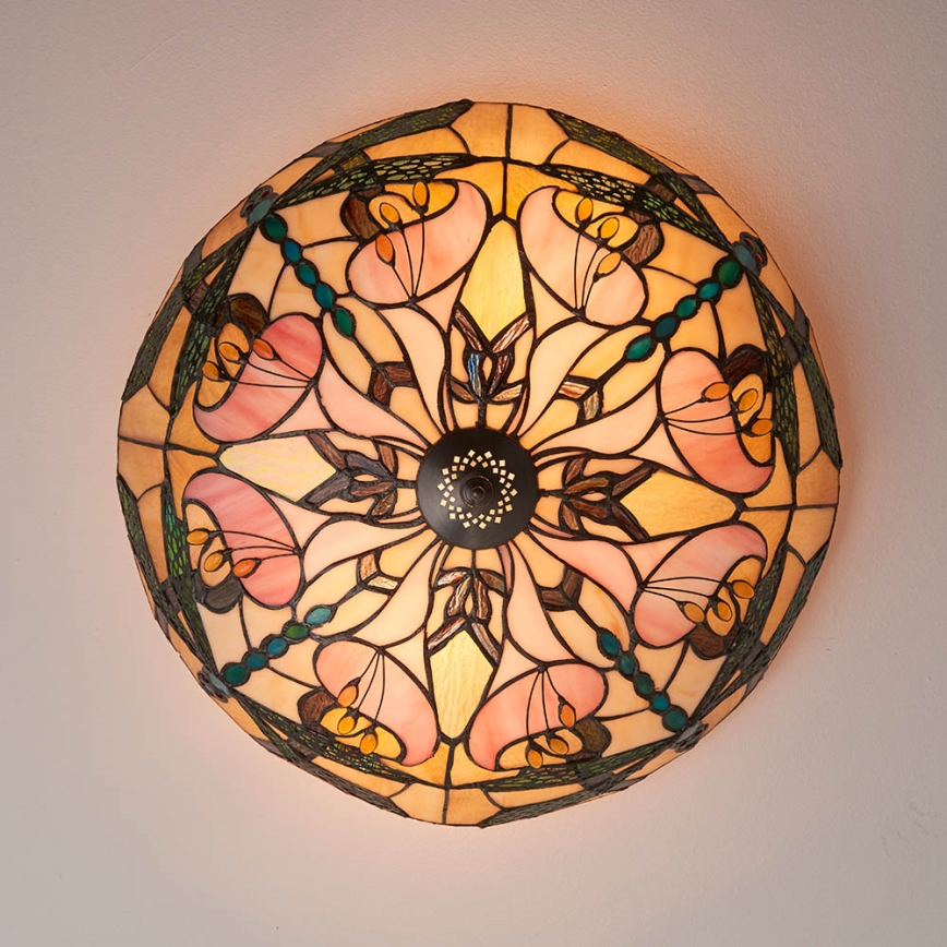 Endon 63922 - Plafón ASHTON 2xE27/60W/230V diá. 45 cm