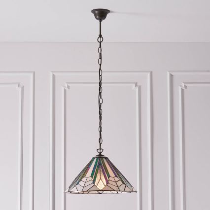 Endon 63937 - Lámpara colgante con cadena ASTORIA 1xE27/60W/230V diá. 40 cm