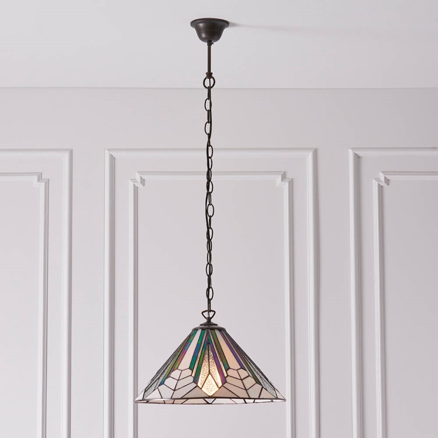 Endon 63937 - Lámpara colgante con cadena ASTORIA 1xE27/60W/230V diá. 40 cm