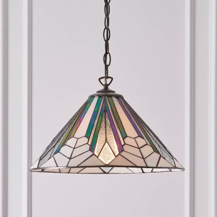 Endon 63937 - Lámpara colgante con cadena ASTORIA 1xE27/60W/230V diá. 40 cm