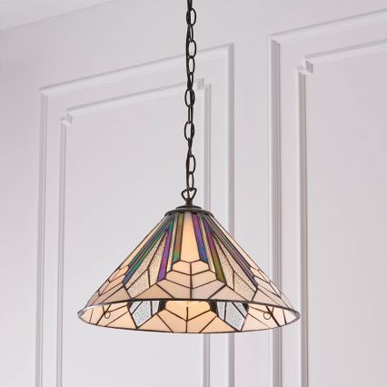 Endon 63937 - Lámpara colgante con cadena ASTORIA 1xE27/60W/230V diá. 40 cm