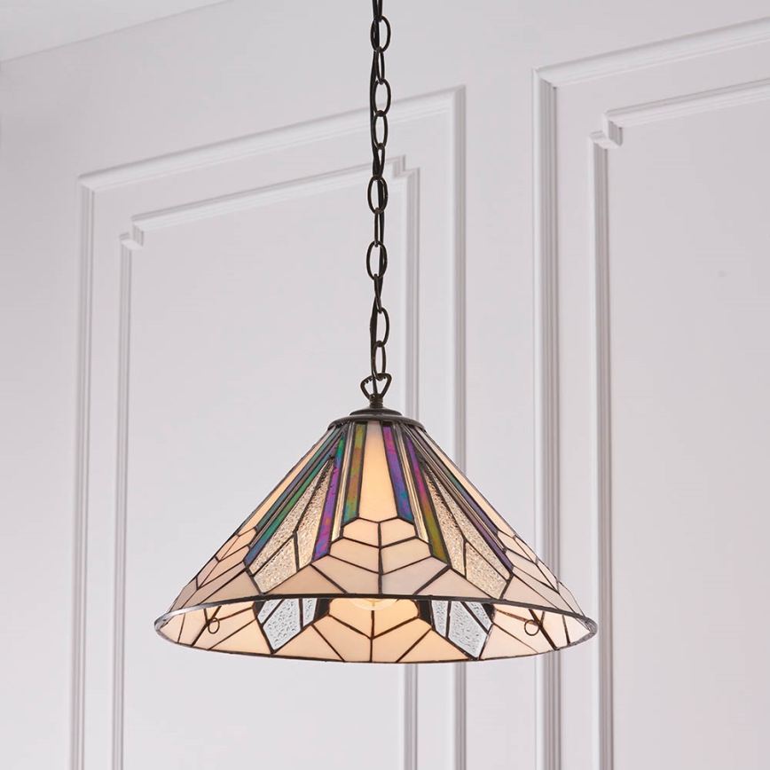 Endon 63937 - Lámpara colgante con cadena ASTORIA 1xE27/60W/230V diá. 40 cm
