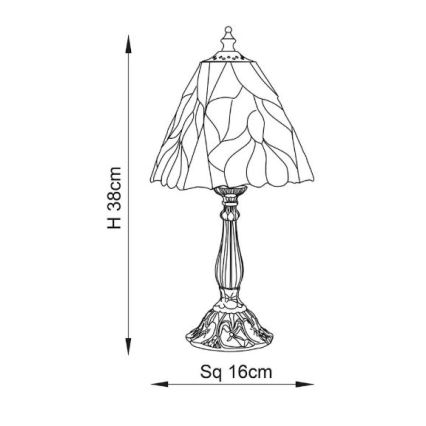 Endon 63963 - Lámpara de mesa BOTANICA 1xE14/40W/230V diá. 16 cm