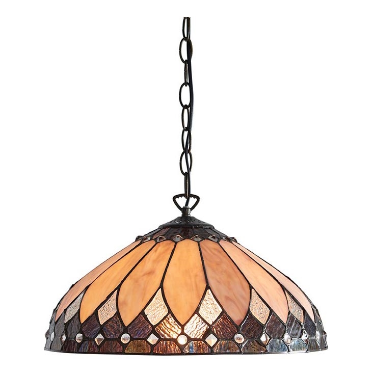 Endon 63977 - Lámpara colgante con cadena BROOKLYN 1xE27/60W/230V diá. 40 cm