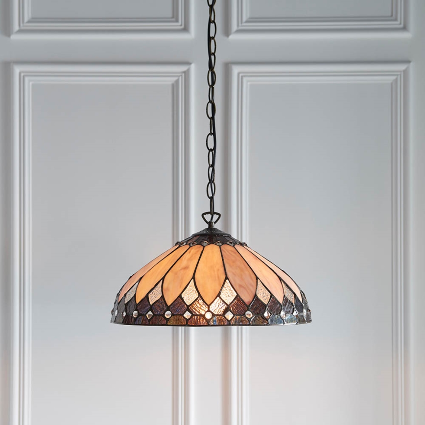 Endon 63977 - Lámpara colgante con cadena BROOKLYN 1xE27/60W/230V diá. 40 cm