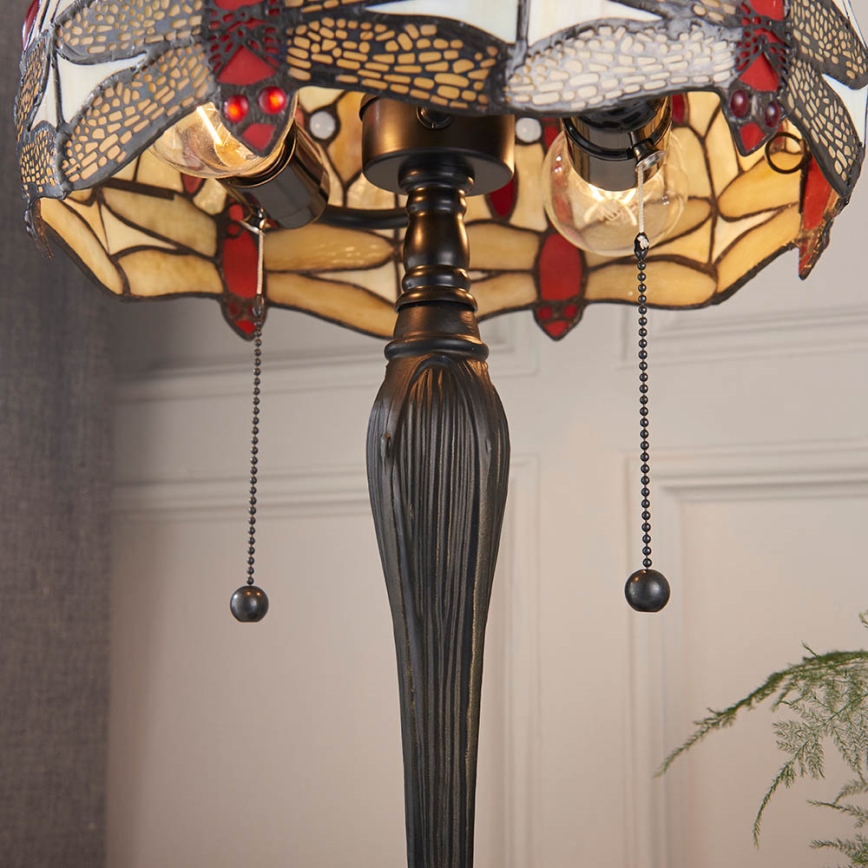 Endon 64086 - Lámpara de mesa DRAGONFLY 2xE27/60W/230V diá. 30 cm