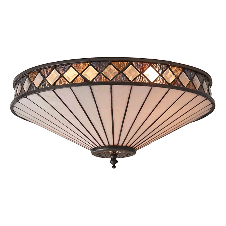 Endon 64145 - Plafón FARGO 2xE27/60W/230V diá. 41,5 cm