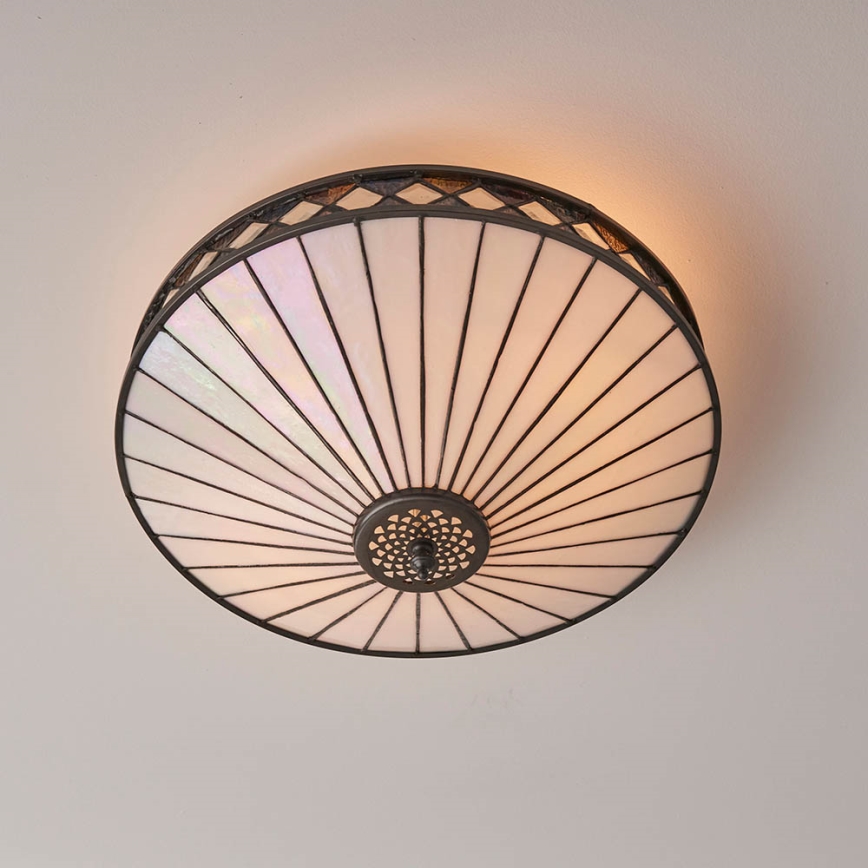 Endon 64145 - Plafón FARGO 2xE27/60W/230V diá. 41,5 cm
