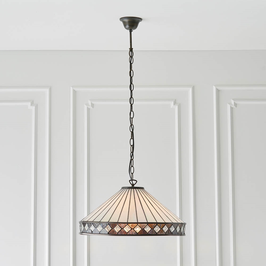 Endon 64147 - Lámpara colgante con cadena FARGO 1xE27/60W/230V diá. 50 cm