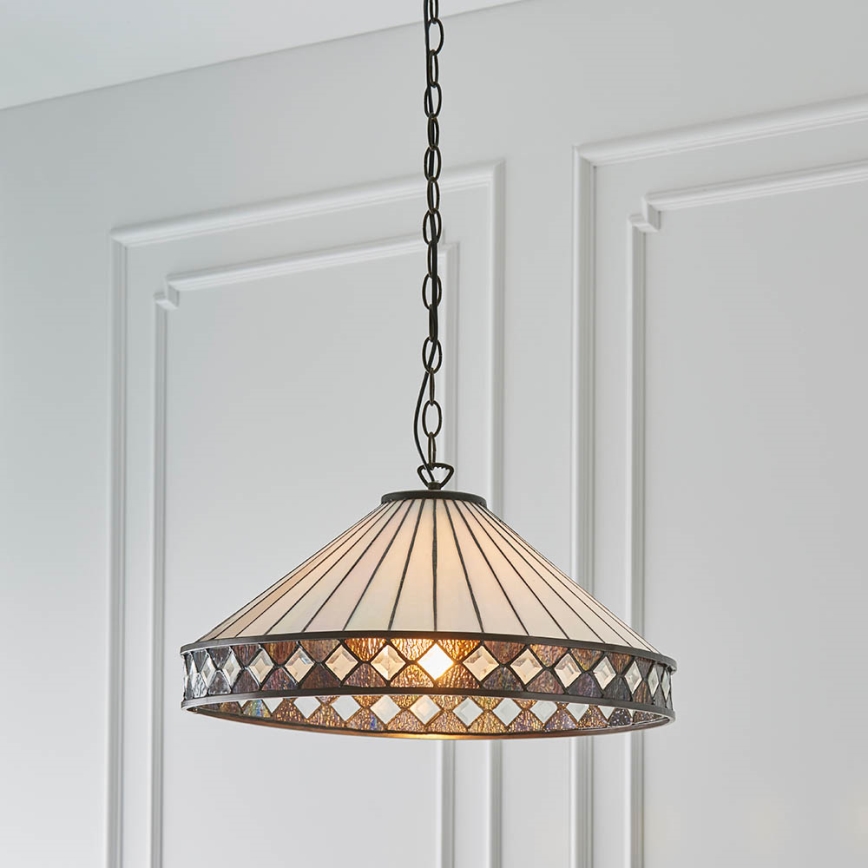Endon 64147 - Lámpara colgante con cadena FARGO 1xE27/60W/230V diá. 50 cm