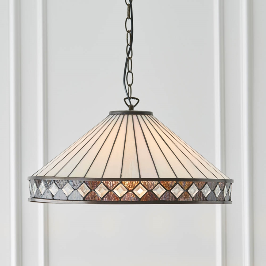 Endon 64147 - Lámpara colgante con cadena FARGO 1xE27/60W/230V diá. 50 cm