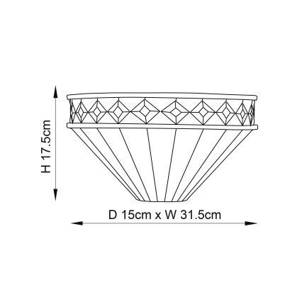Endon 64149 - Aplique FARGO 1xE14/40W/230V