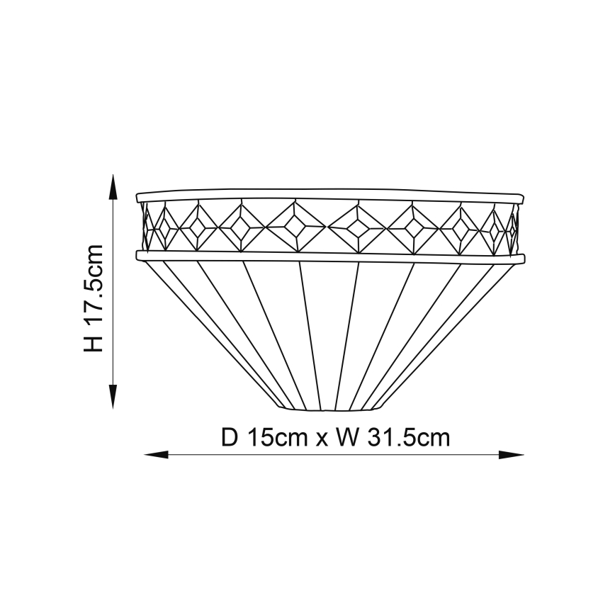 Endon 64149 - Aplique FARGO 1xE14/40W/230V