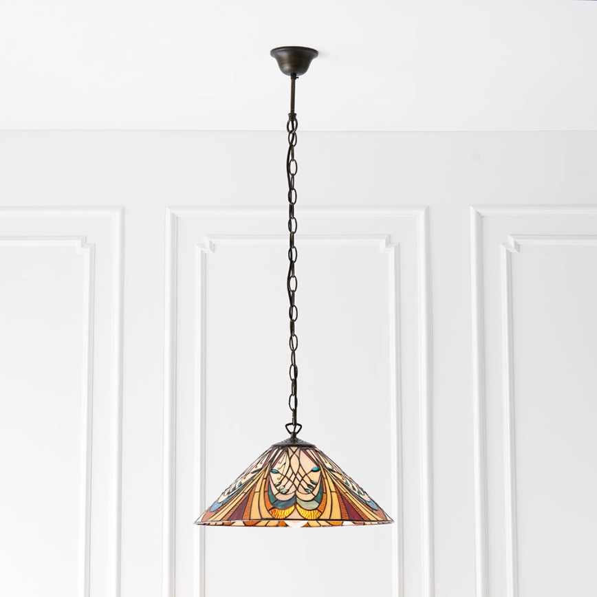 Endon 64162 - Lámpara colgante con cadena HECTOR 1xE27/60W/230V diá. 40 cm