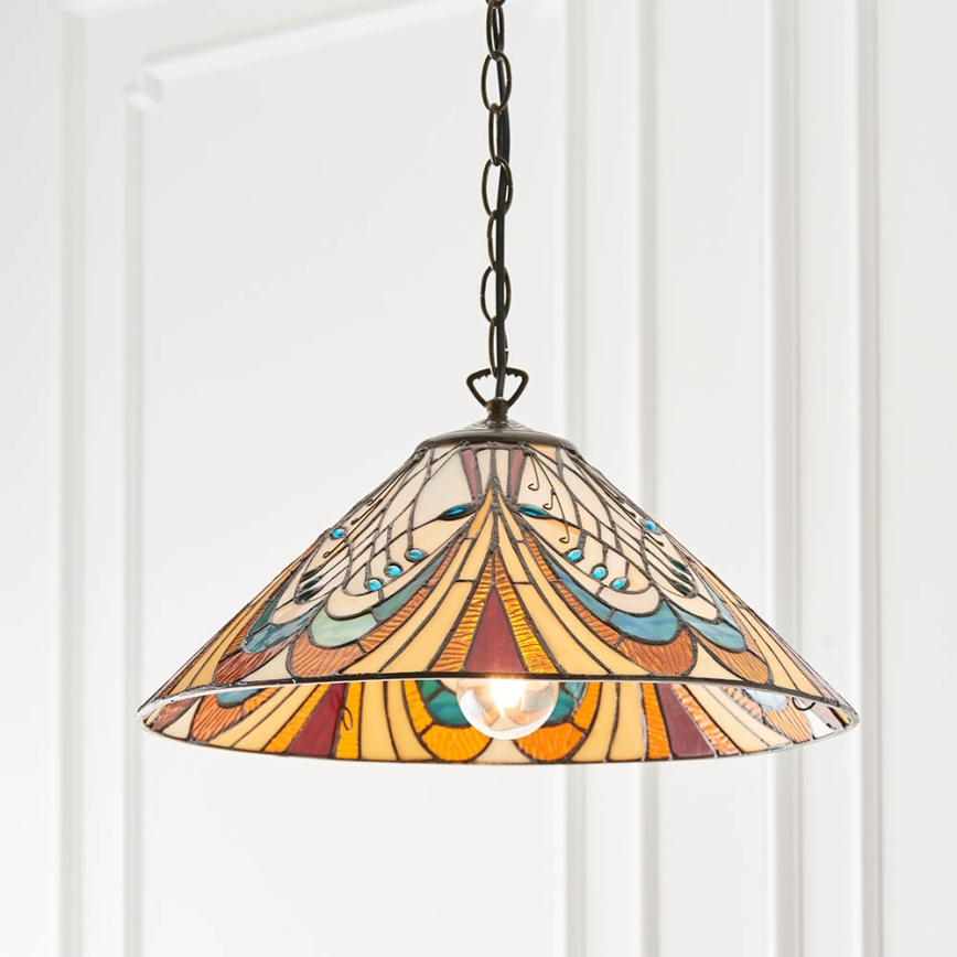 Endon 64162 - Lámpara colgante con cadena HECTOR 1xE27/60W/230V diá. 40 cm
