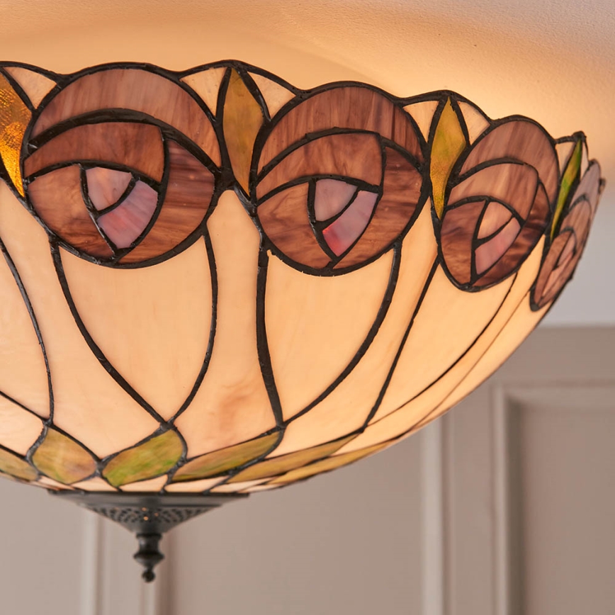 Endon 64173 - Plafón HUTCHINSON 2xE27/60W/230V diá. 50 cm