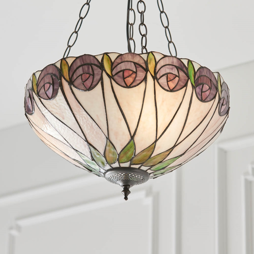 Endon 64175 - Lámpara colgante con cadena HUTCHINSON 3xE27/60W/230V diá. 40 cm