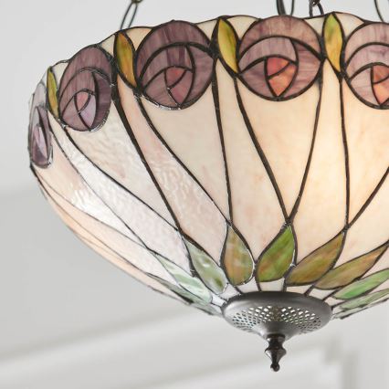 Endon 64175 - Lámpara colgante con cadena HUTCHINSON 3xE27/60W/230V diá. 40 cm